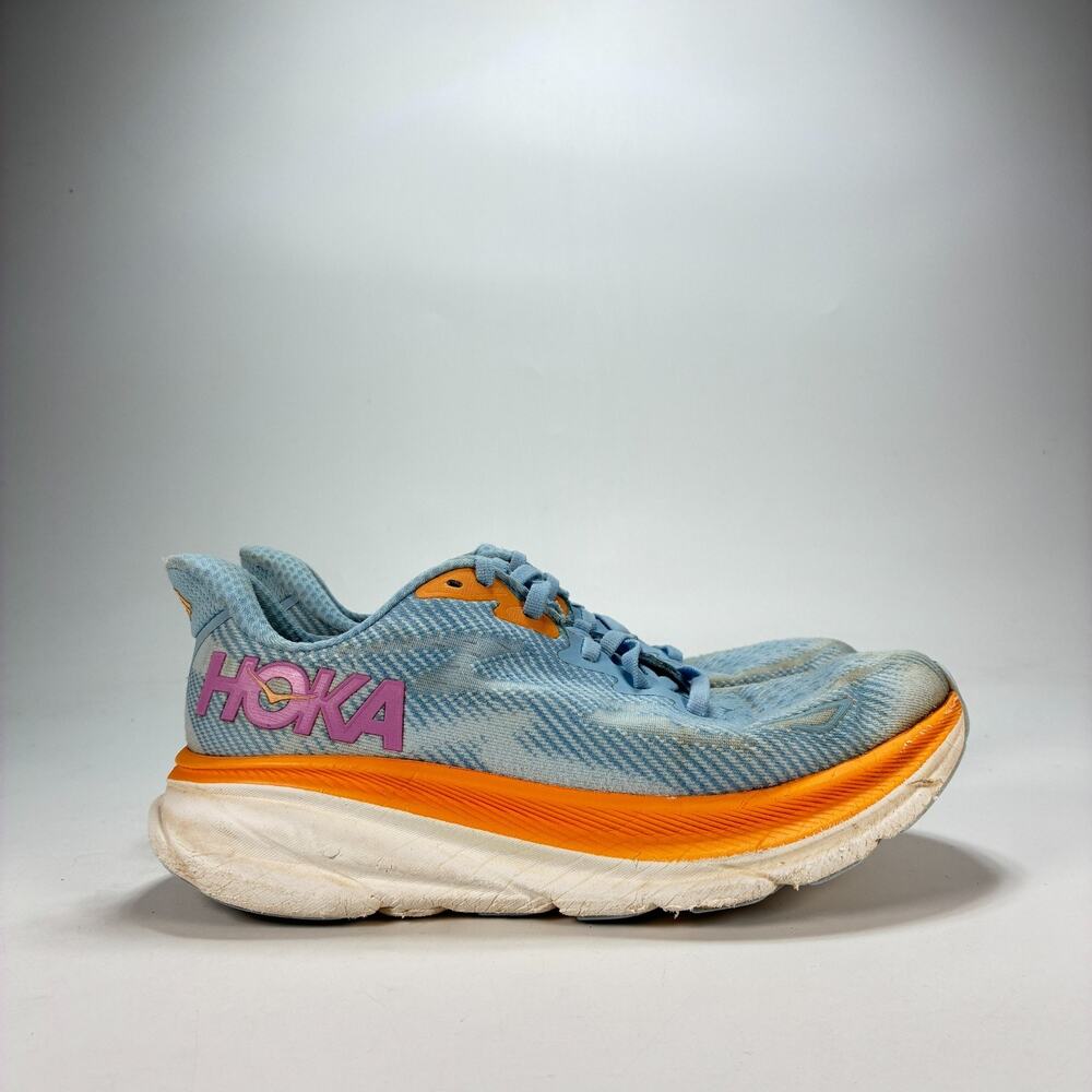 HOKA Clifton 9 Wide Airy Blue Ice Water Running Shoes 1132211 ABIW Women's Sz 7D
